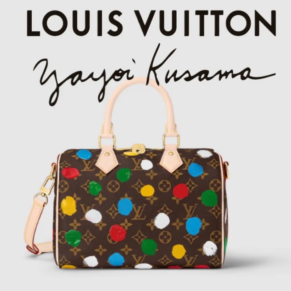 Louis Vuitton x Kusama Special Collab LV Speedy 25 Monogram Painted Dots handbag